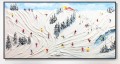 雪の山のスキーヤー ウォールアート スポーツ ホワイト スノー スキー 部屋の装飾 by Knife 15